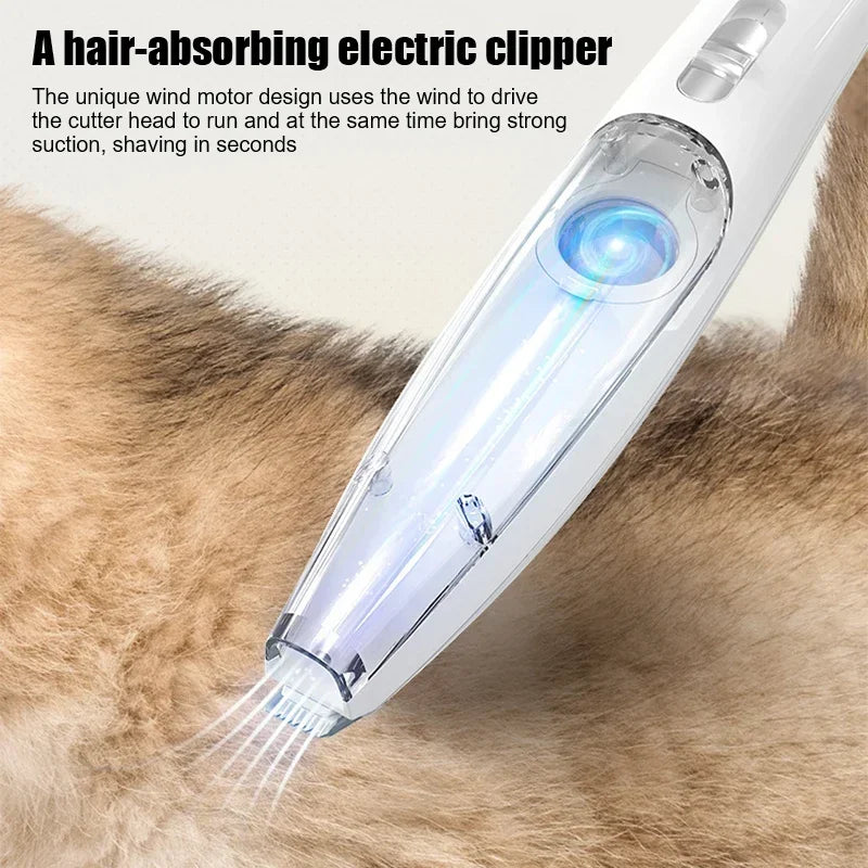 New Pet Electric Hair Suction And Shaving Machine With Light Hair Trimmer