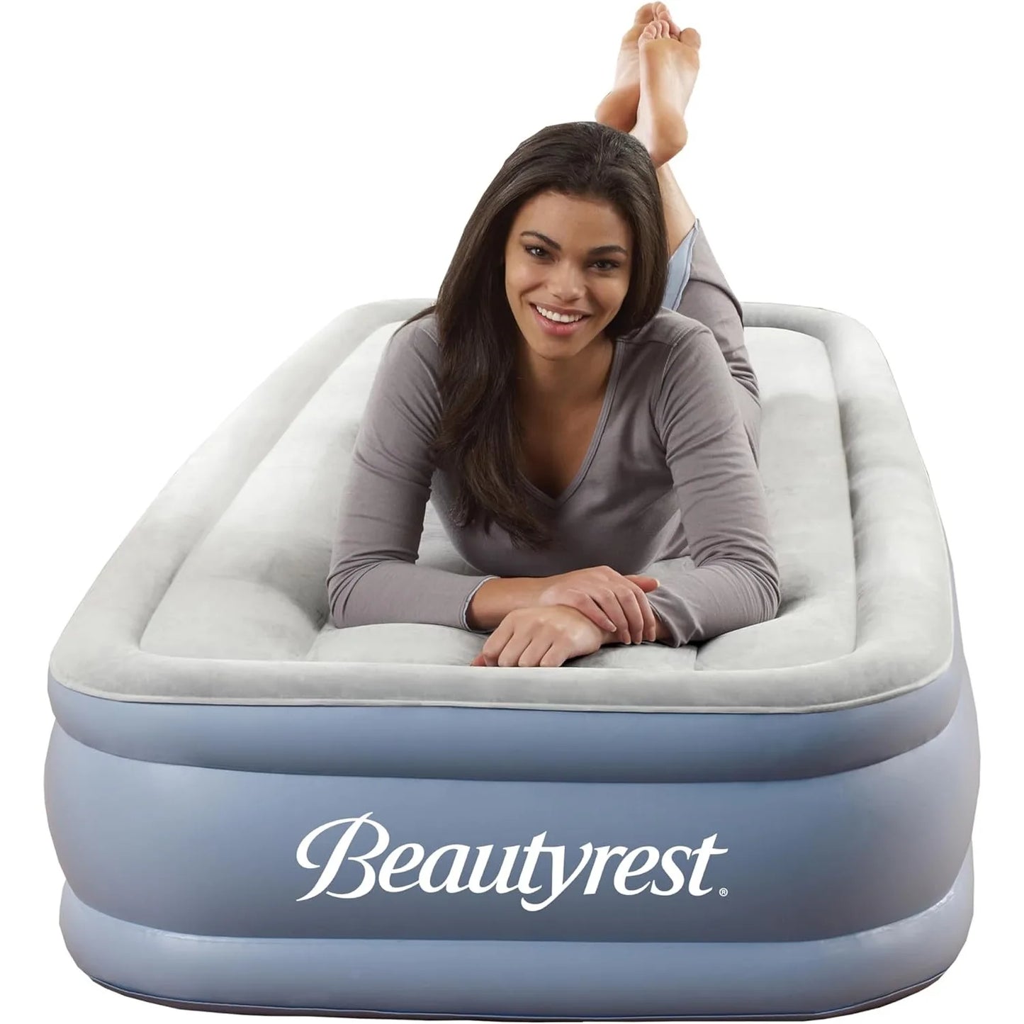 Beautyrest Hi-Loft Inflatable Mattress: Raised-Profile Air Bed with External Pump