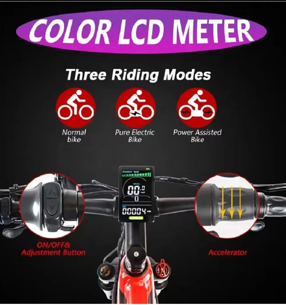 27.5-inch thin tire 1000W48V17AH road electric bicycle