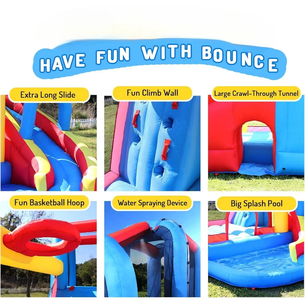 Giant Inflatable Bounce House with Water Slide