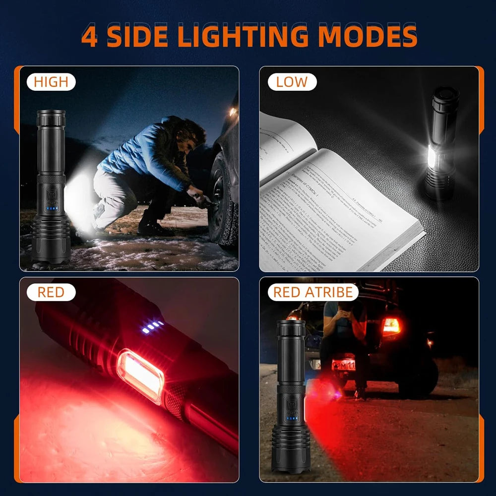 Rechargeable Led Flashlights Super Bright Flashlight 7 Modes