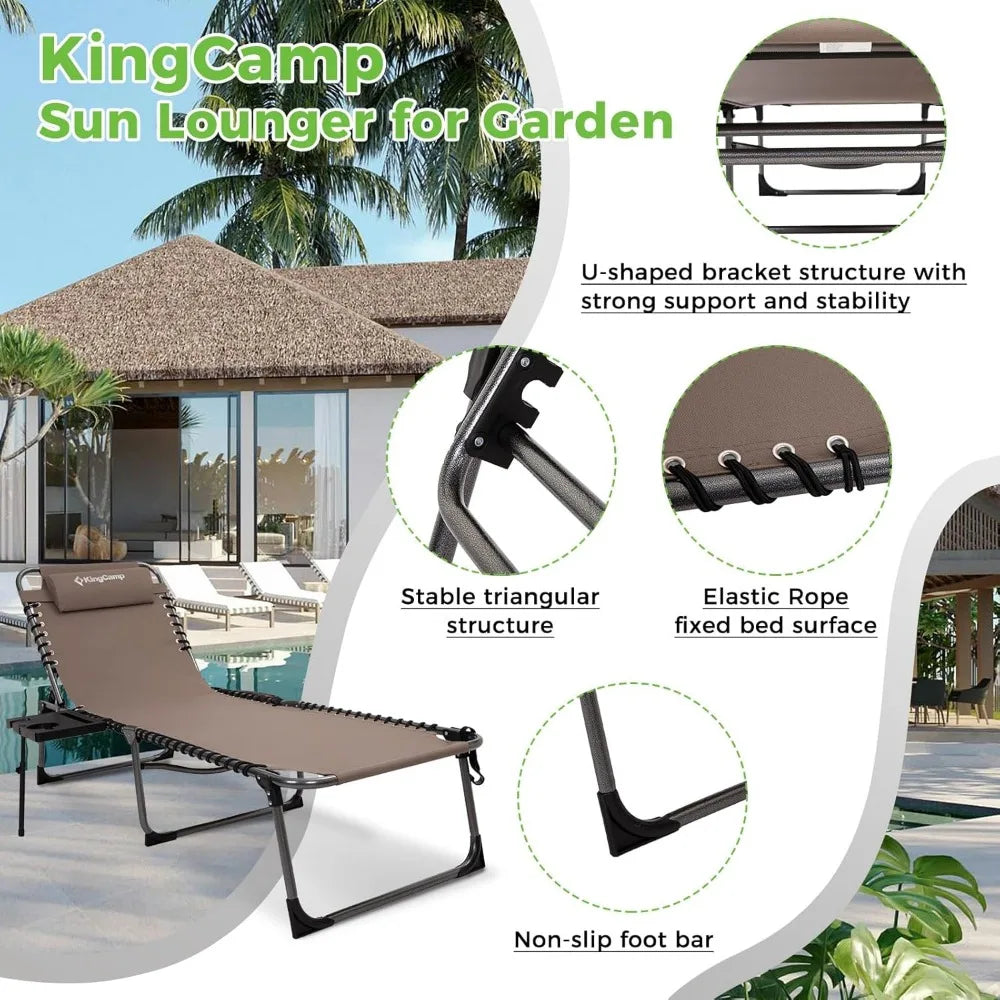 KingCamp Folding Chaise Lounge Chair