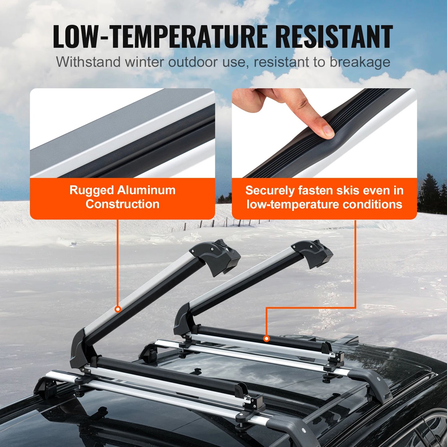 VEVOR Ski and Snowboard Roof Rack 31.7-Inch