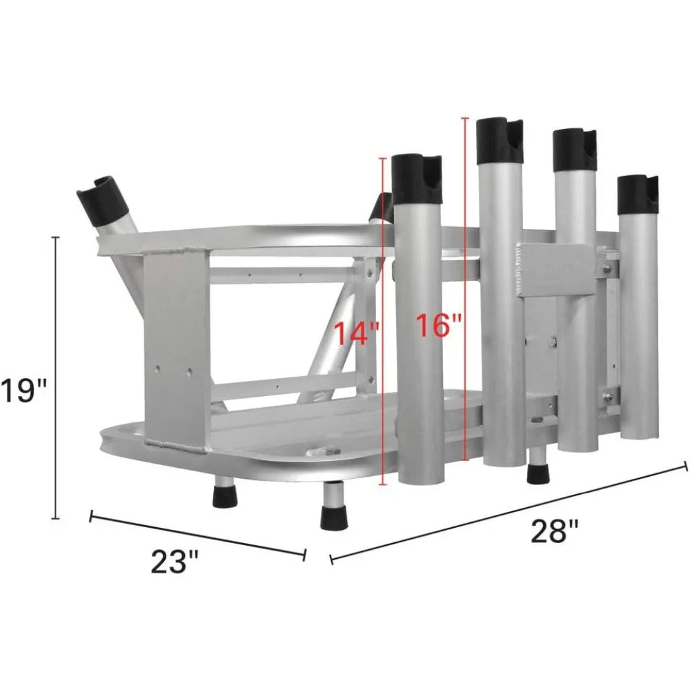 Extreme Max Jet Ski PWC Fishing Rod Rack and Cooler Combo