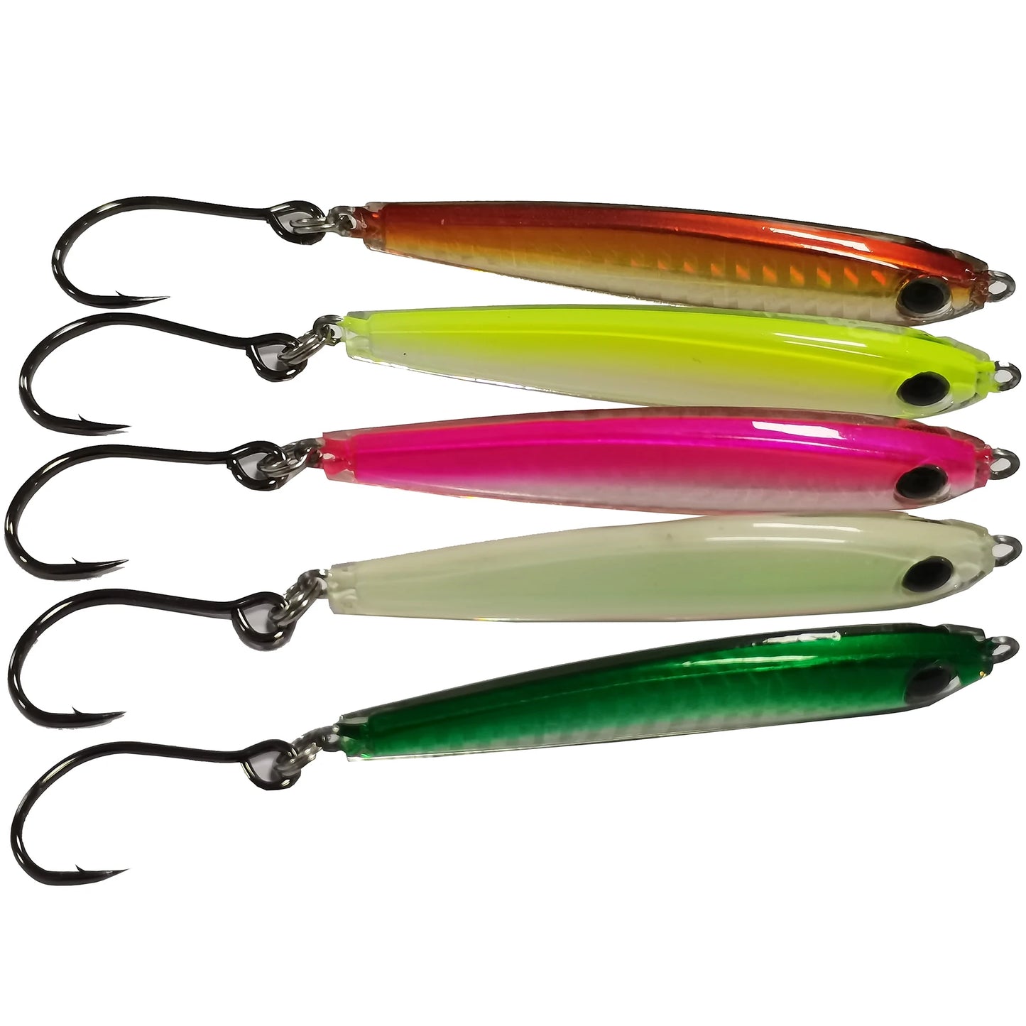 5pcs Epoxy Resin Jigs Epoxy Fishing Jig Lure  Mixed Colors