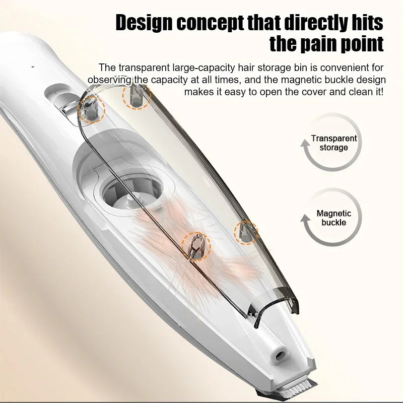 New Pet Electric Hair Suction And Shaving Machine With Light Hair Trimmer