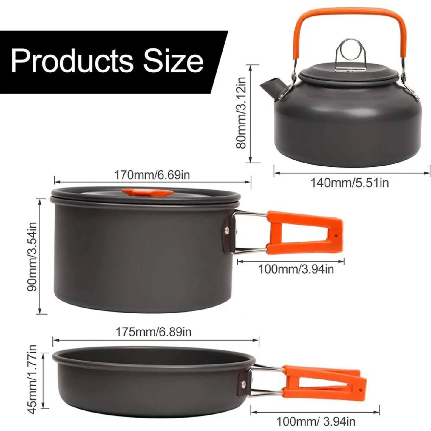 New Camping Cookware Kit Outdoor Aluminum Cooking Set