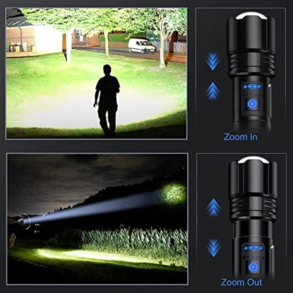 Rechargeable Led Flashlights Super Bright Flashlight 7 Modes