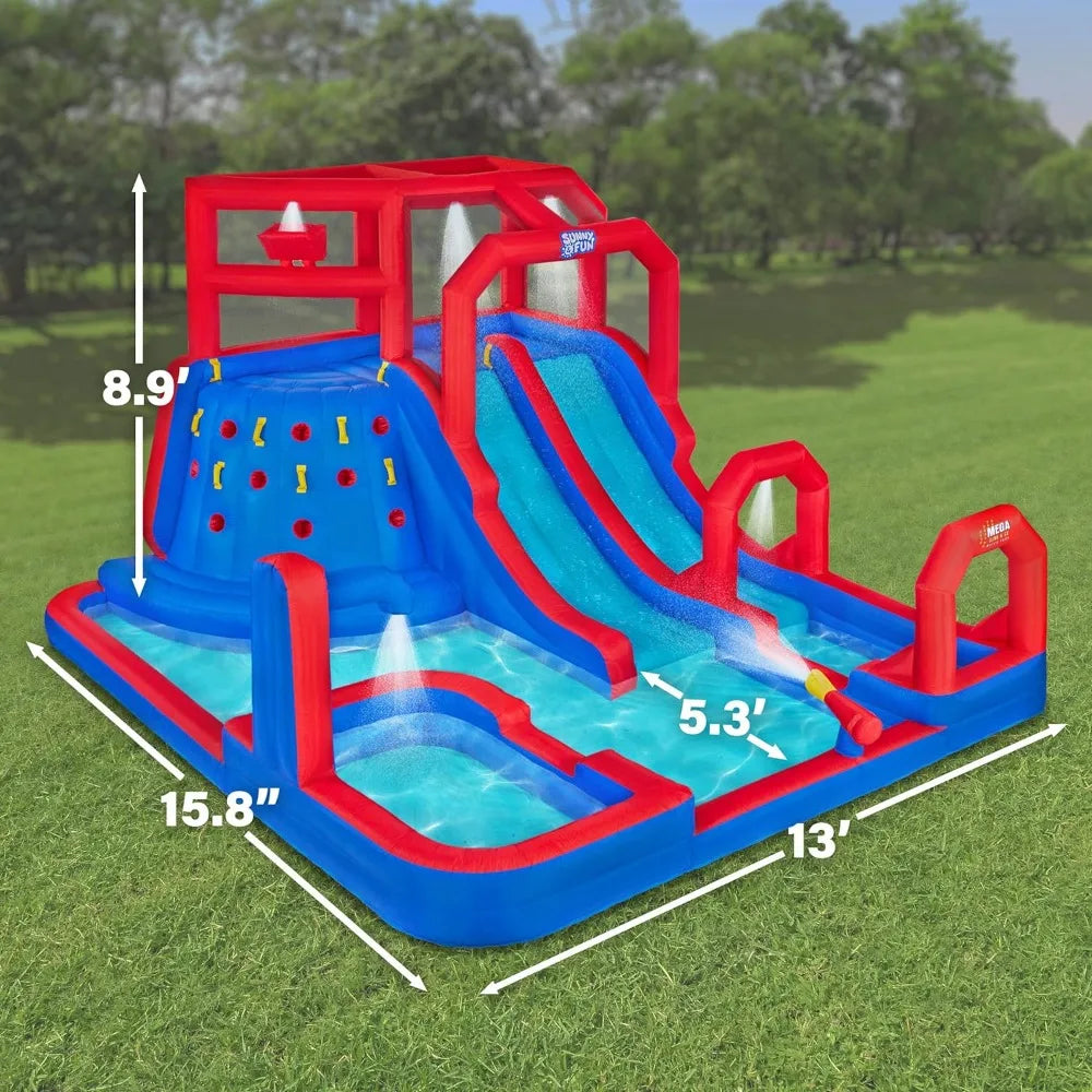 Mega Climb N’ Go Inflatable Water Slide Park