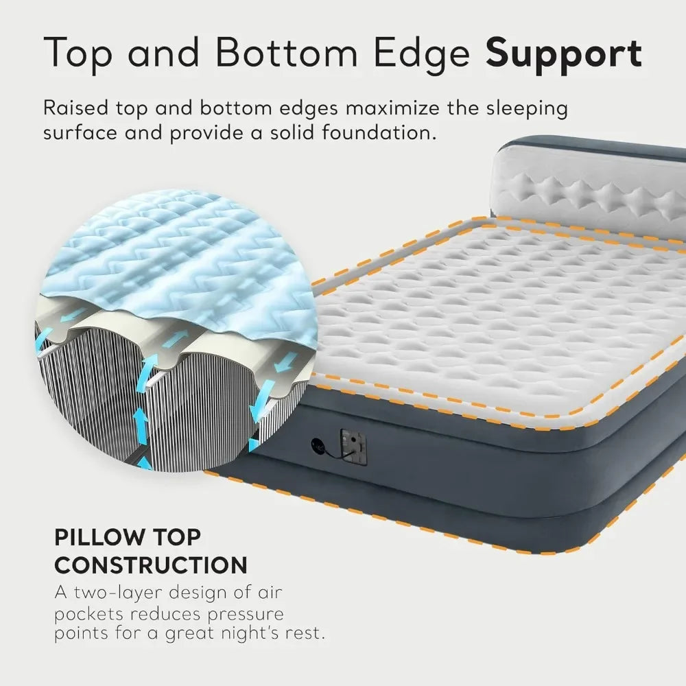 Air Mattress Comforting Bed with Built in Electric Pump and Ultra Plush