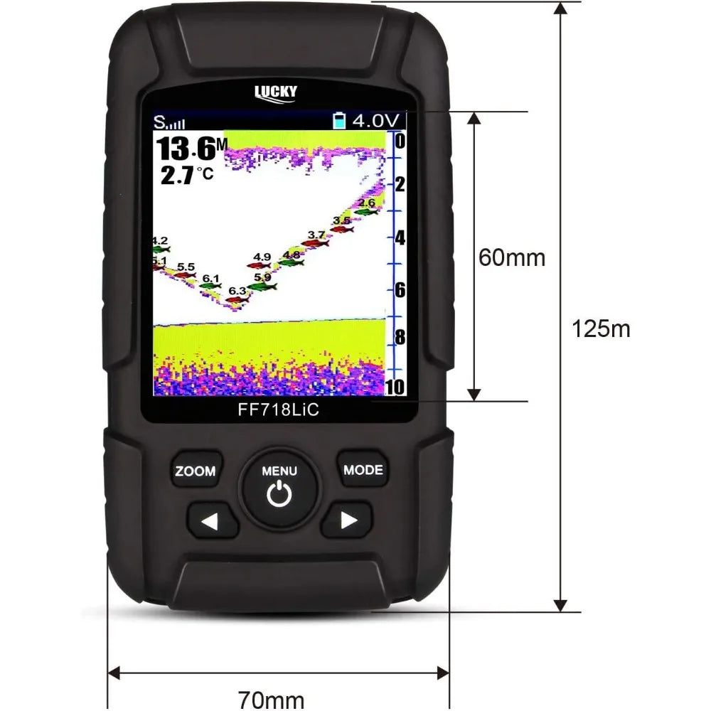 Portable Fish Finder,Smart Handheld Depth Finder with Sonar Sensor,Wired and Wireless fishing finder for Ice Fishing