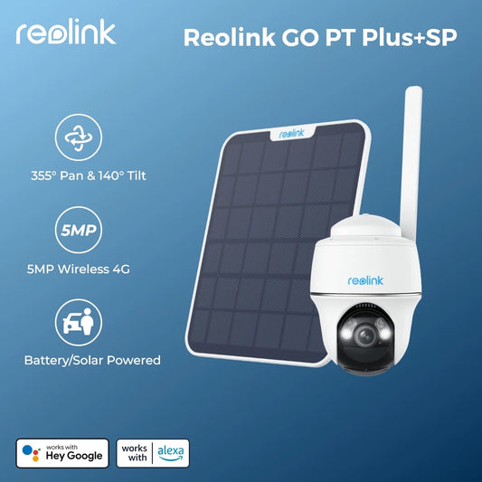 Reolink 2K 4G LTE Battery Camera 5MP PIR Motion Cam AI Animal Detection 2-Way Audio Outdoor 4K Security Cameras with Solar Panel