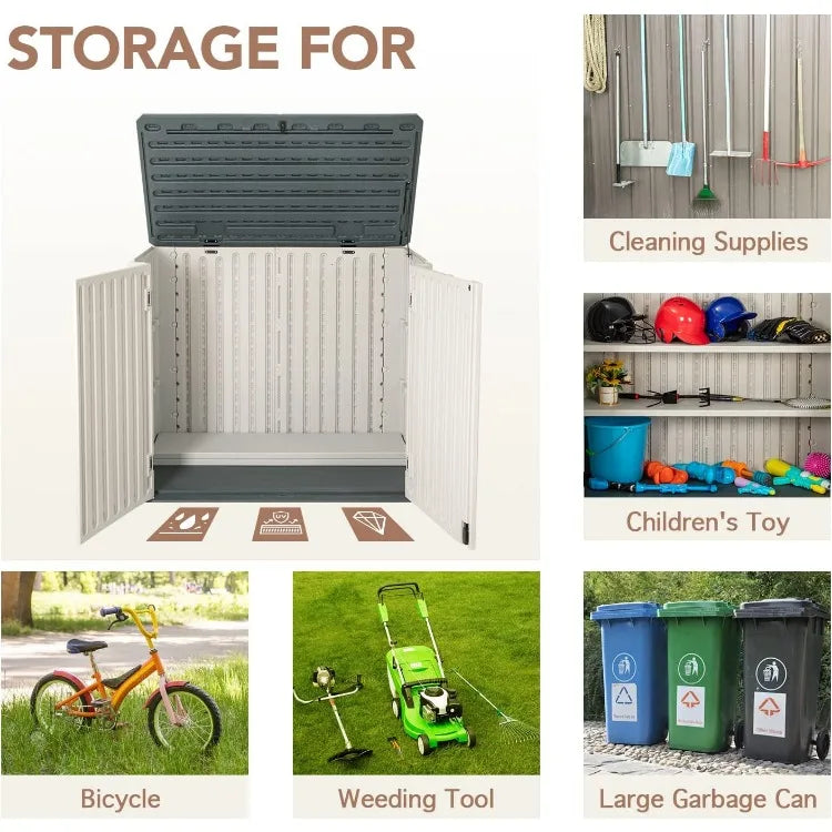 Horizontal Outdoor Resin Storage Shed 34 Cu. Ft.