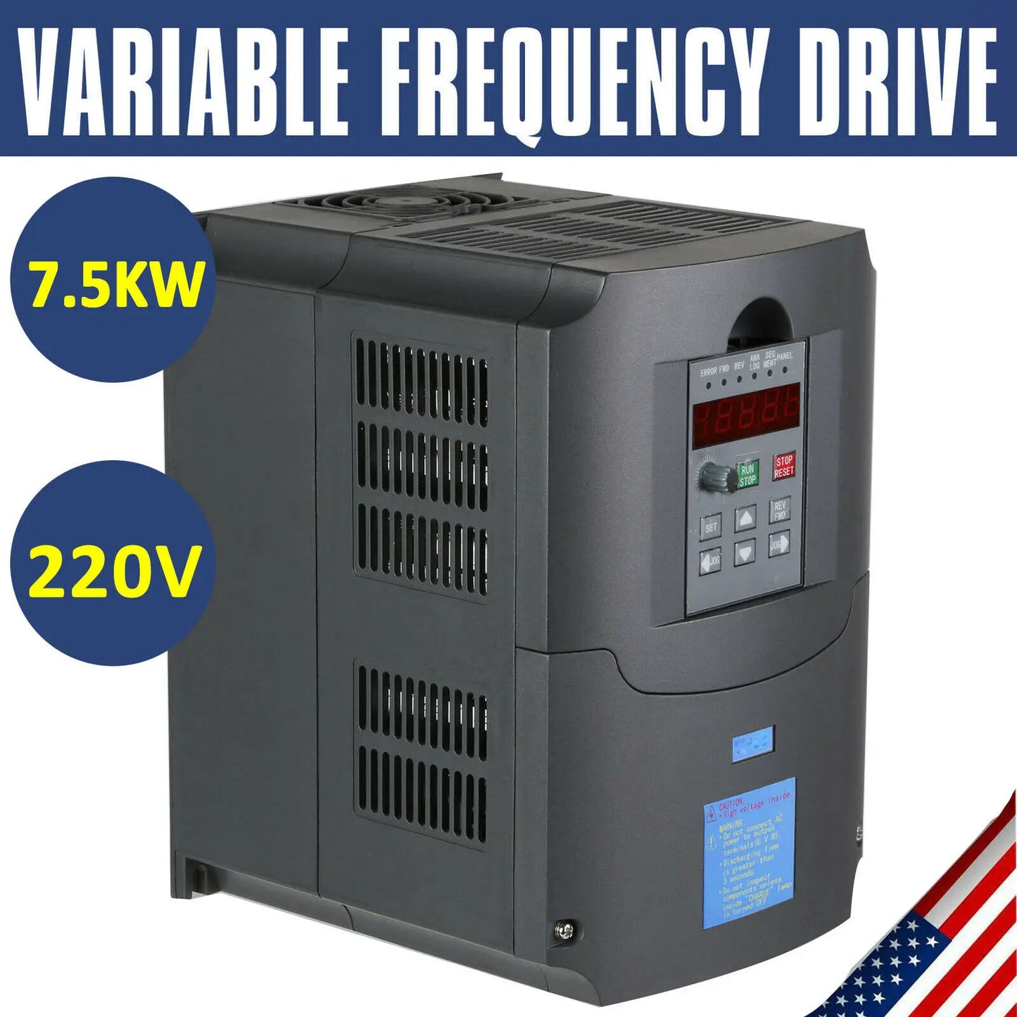 VFD Inverter Variable Frequency Drive Converter 7.5KW AC 220V 3P Output Speed Drive Controller for Motor CNC Home Applicance