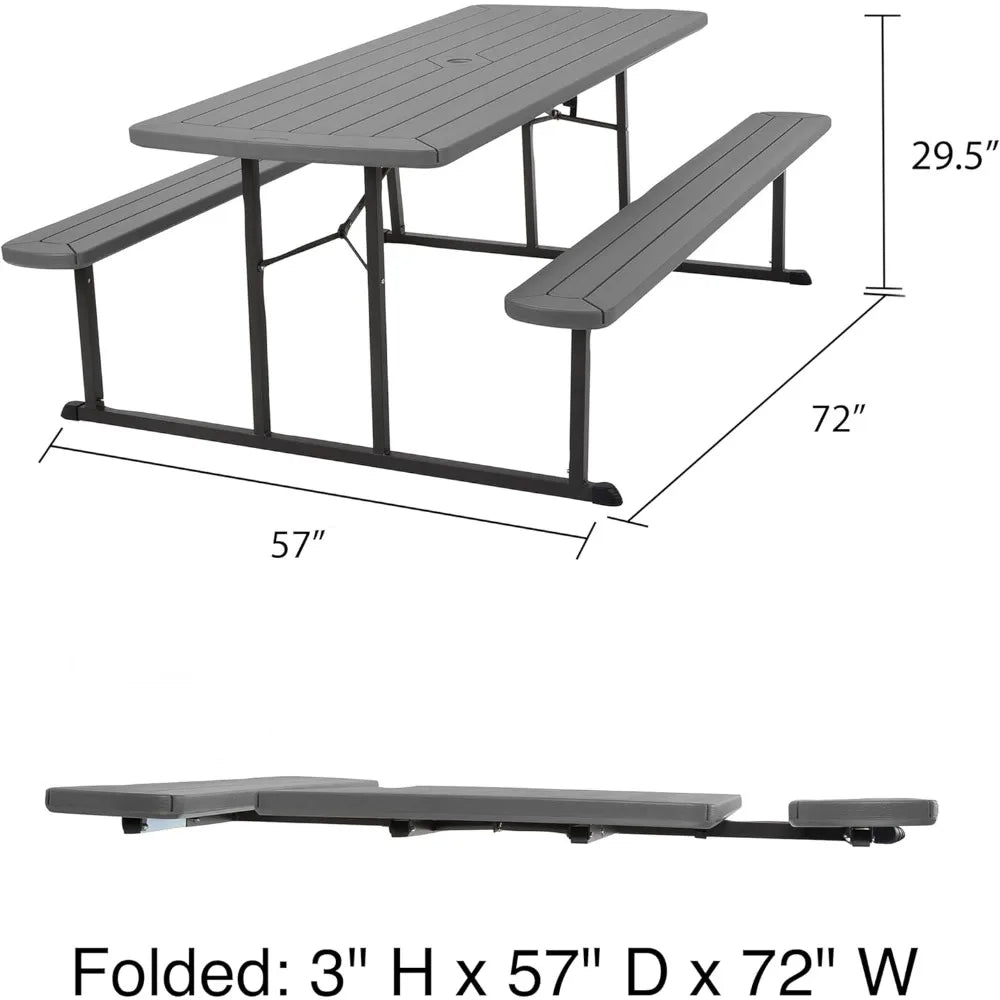 Outdoor Living 6 Ft Folding Picnic Table