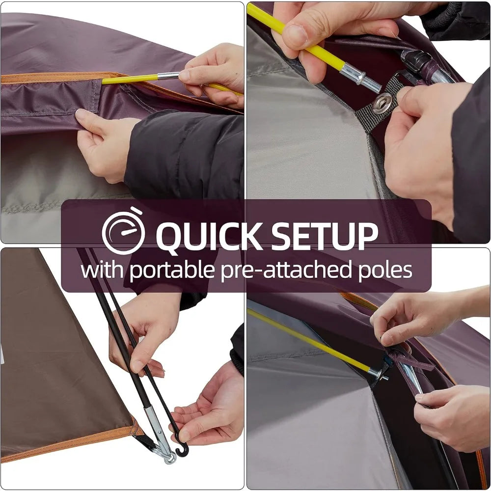 Camping Tents 4 Person Waterproof Quick Easy Setup