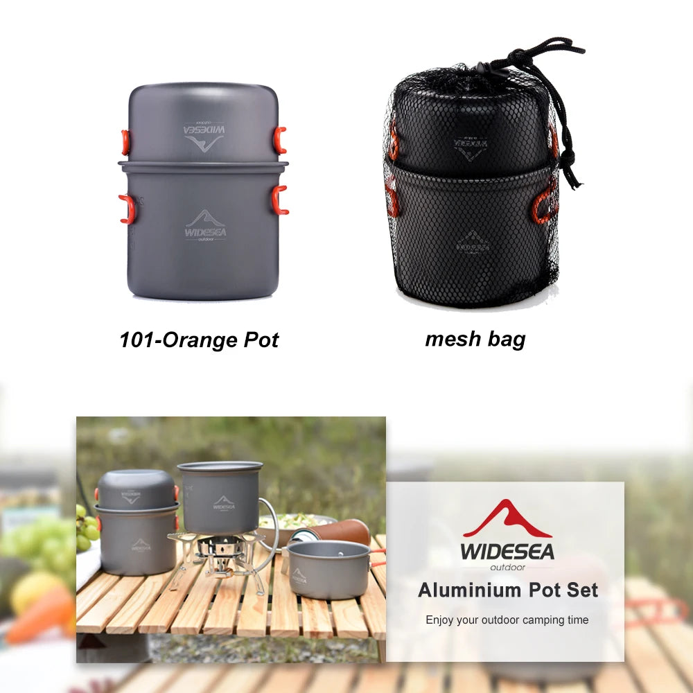 Widesea camping tableware outdoor cooking set