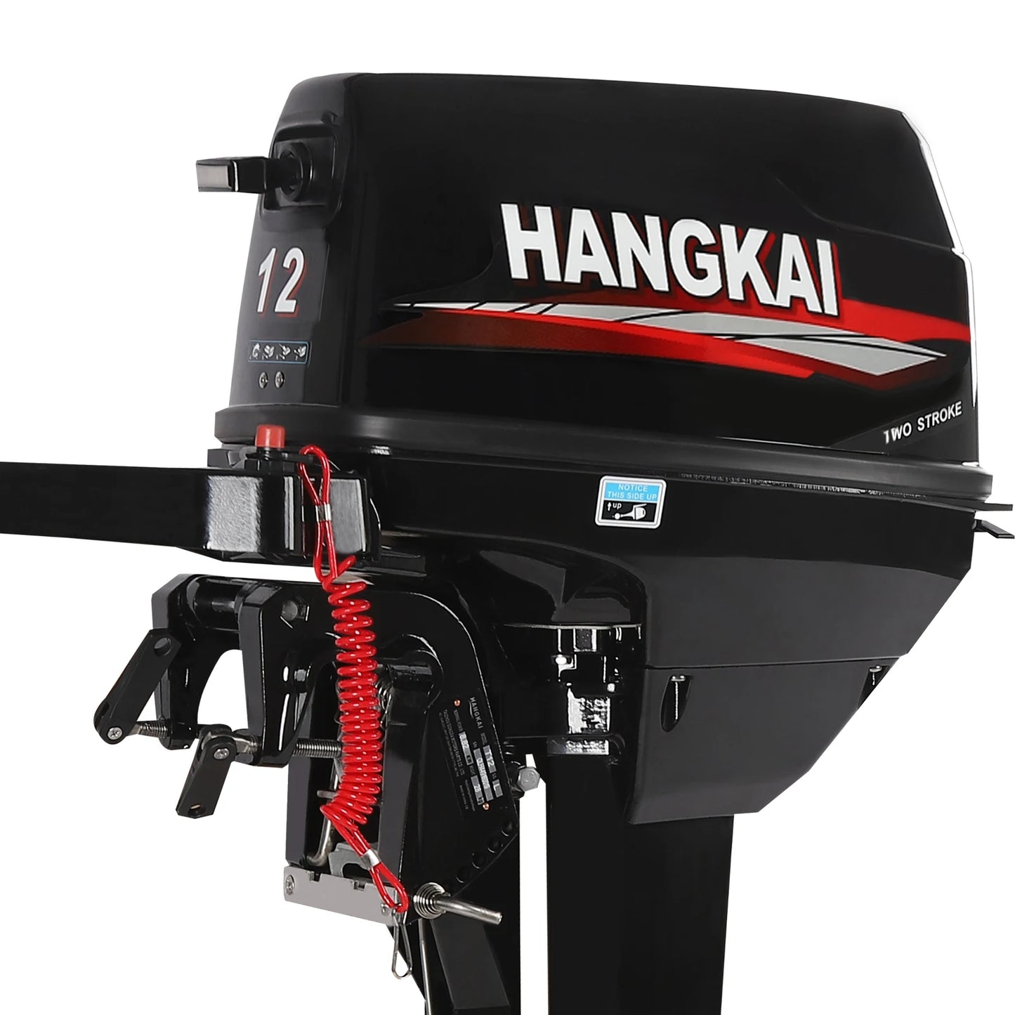 2 Stroke 12 HP Outboard Motor 169CC Heavy Duty Fishing Boat Engine Marine Engine with CDI Ignition System Water Cooling System