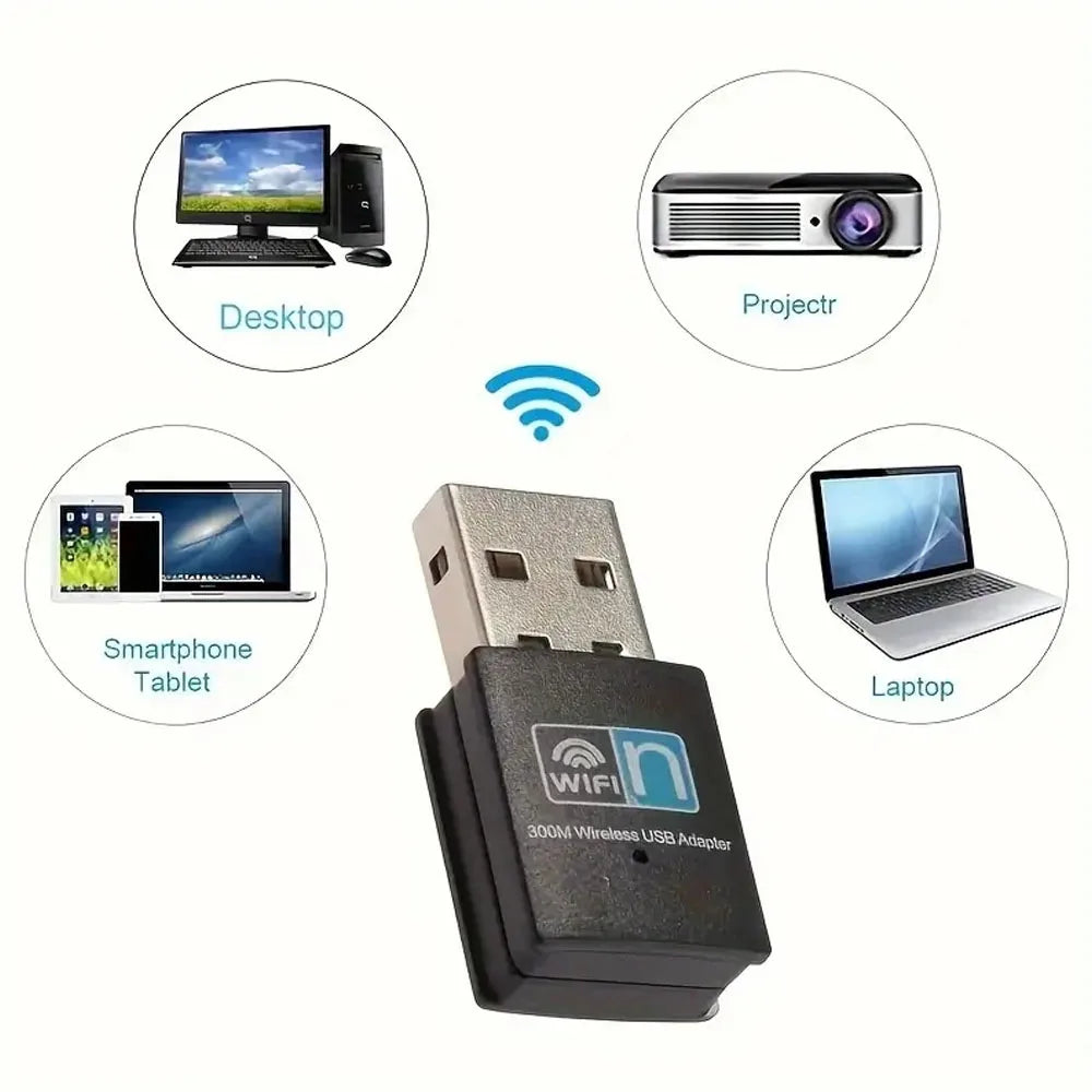 Wireless 300M USB Wifi Adapter Plug and Play