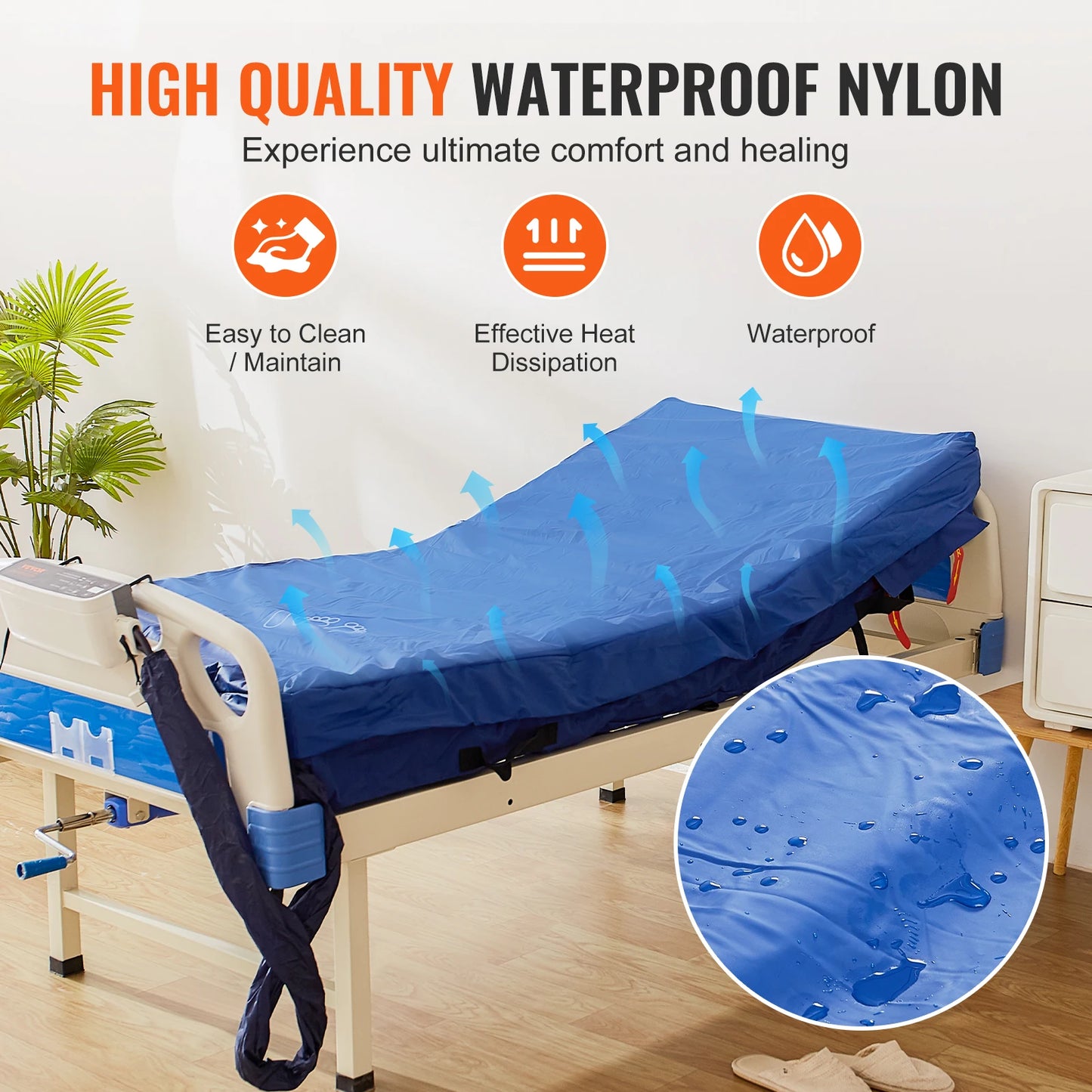 VEVOR Alternating Air Pressure Mattress Dual-Layer Alternating Pressure Pad for 450LBS Loading Air Mattress