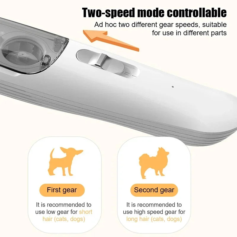 New Pet Electric Hair Suction And Shaving Machine With Light Hair Trimmer