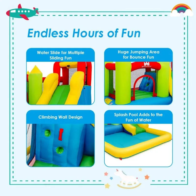 Inflatable Water Slide, 12 x9FT Bounce House Water Slide