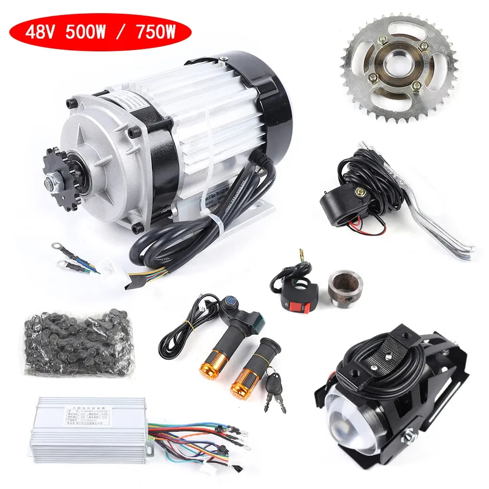 Electric Tricycle Bike Handlebar Brushless Gear Motor Kit