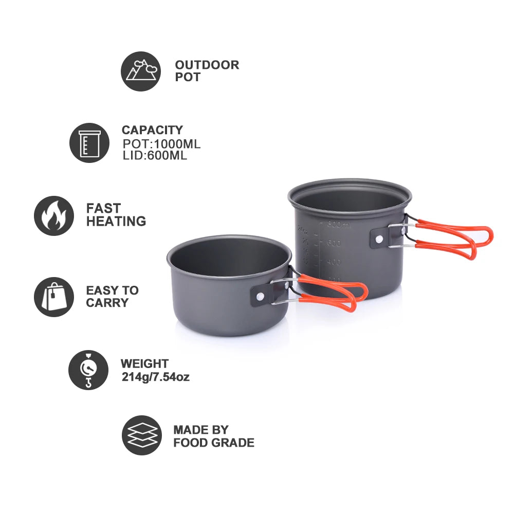 Widesea camping tableware outdoor cooking set