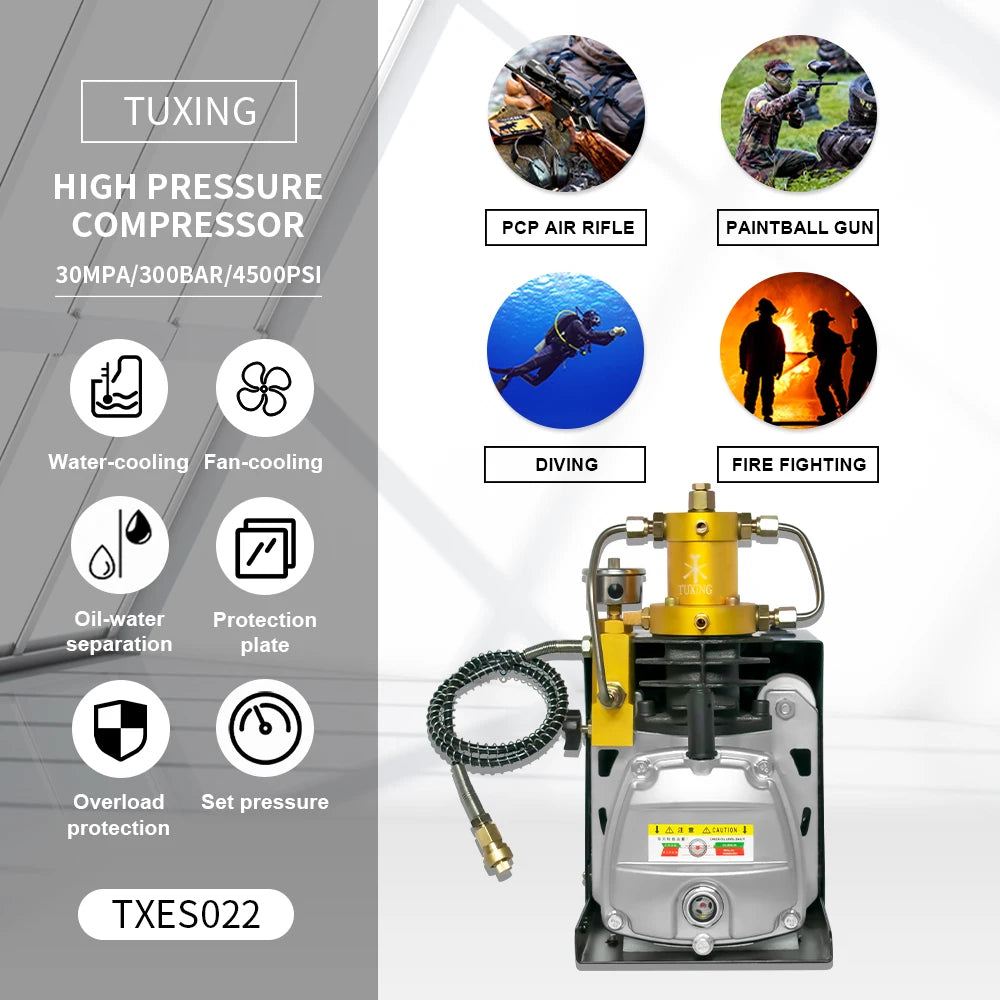 TUXING 300Bar 4500Psi PCP Air Compressor