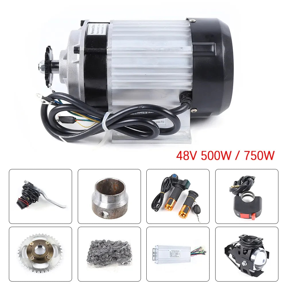 Electric Tricycle Bike Handlebar Brushless Gear Motor Kit