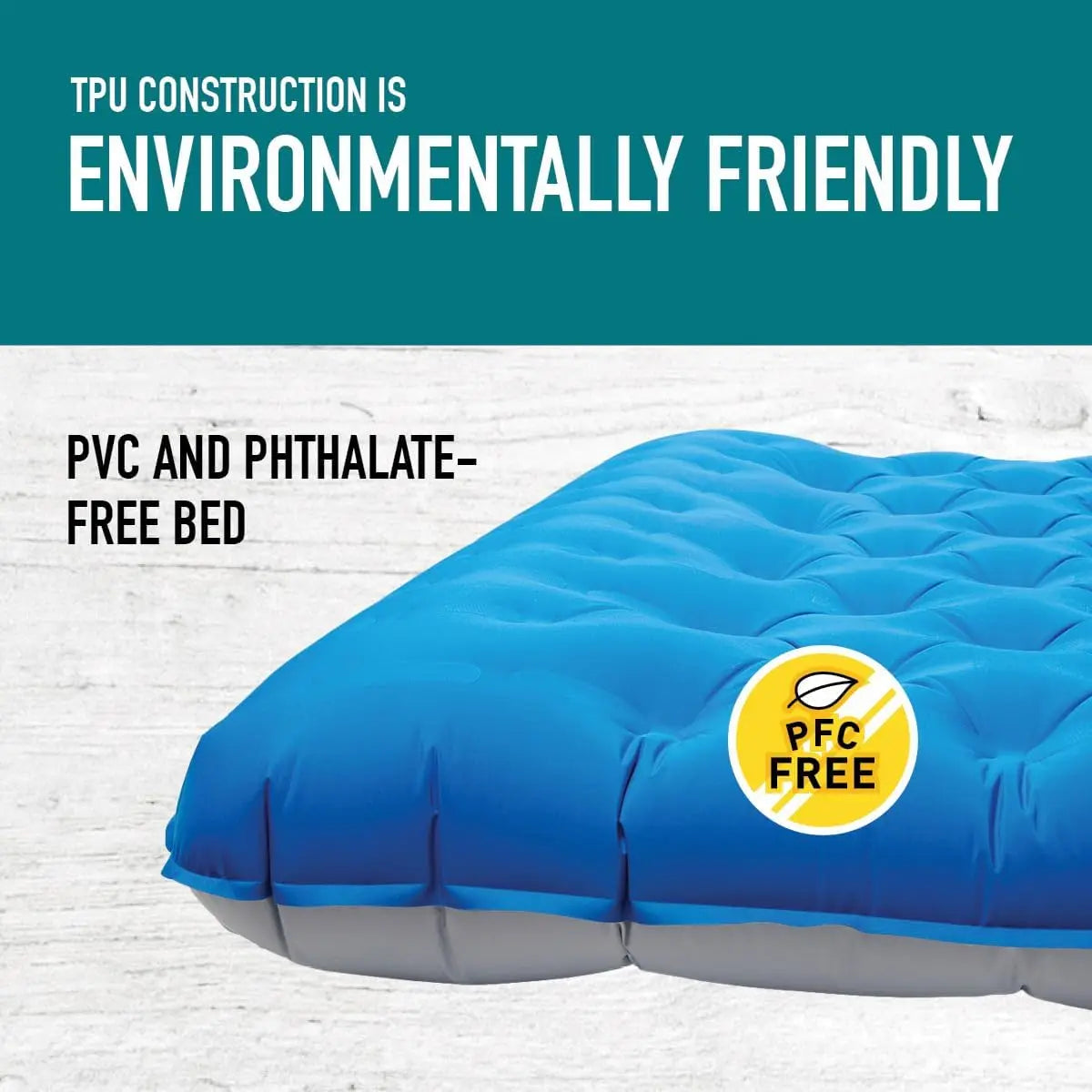 Queen Campaign Air Mattress Air Bed for Car Camping and Travel  Full TPU Construction Means no Harmful or Toxic Materials