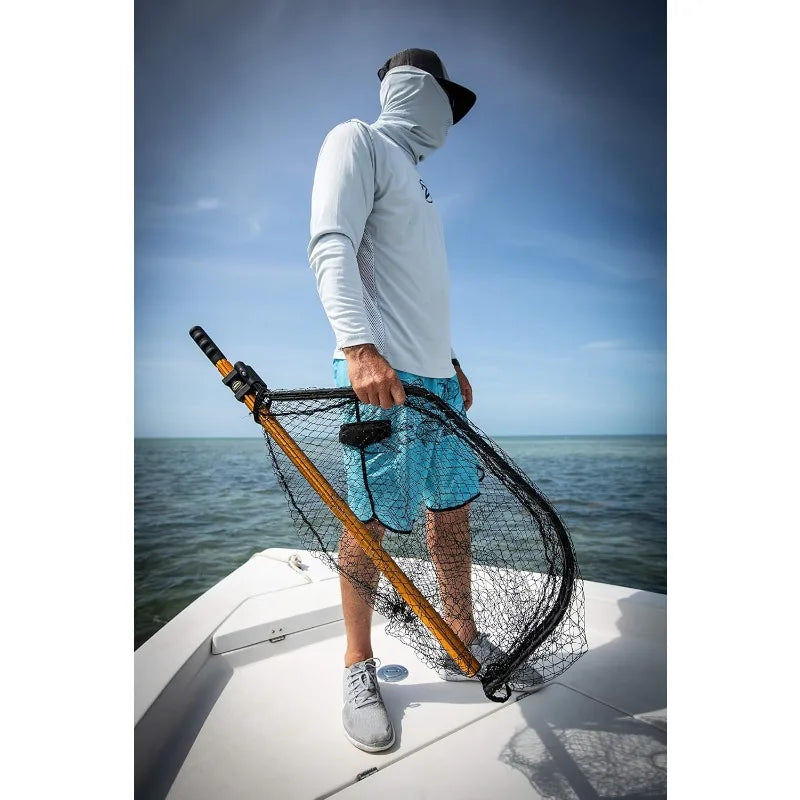 Frabill Power Stow Poly Net | Foldable Fishing Net for Easy Storage