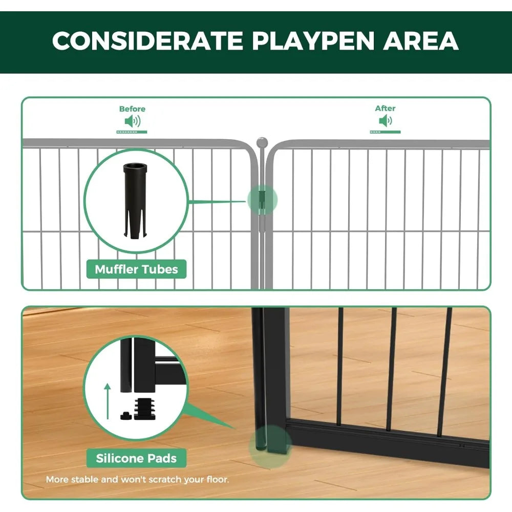 Homeplus Dog Playpen Designed for Indoor Use, 32" Height for Medium Dogs