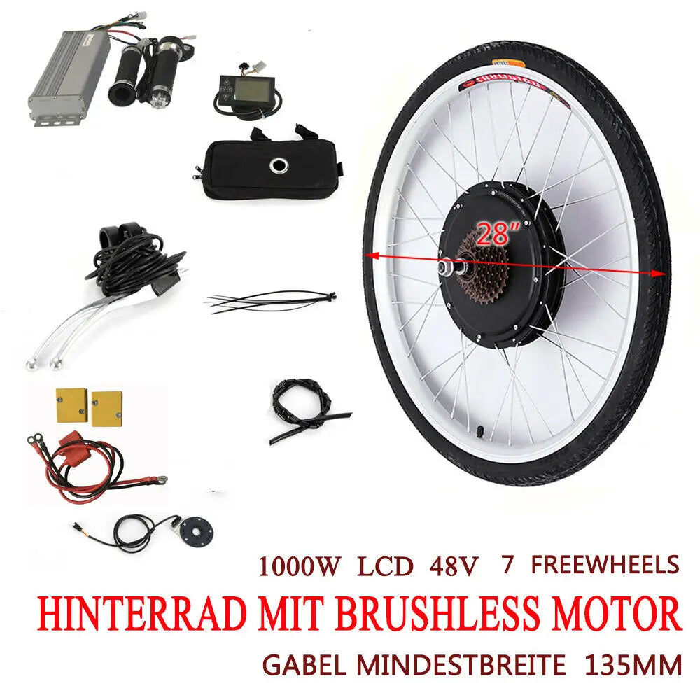 Electric Bicycle Rear Wheel Hub Motor Conversion Kit