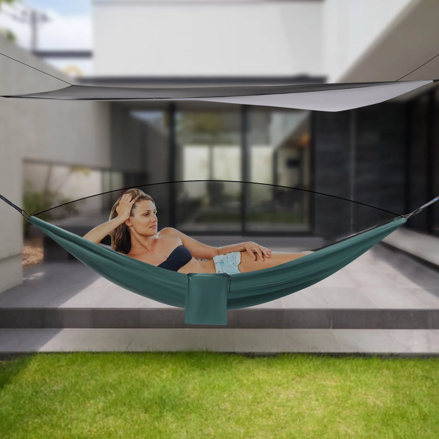 Camping Hammock, Hammocks with Mosquito Net Tent and Rain Fly Tarp