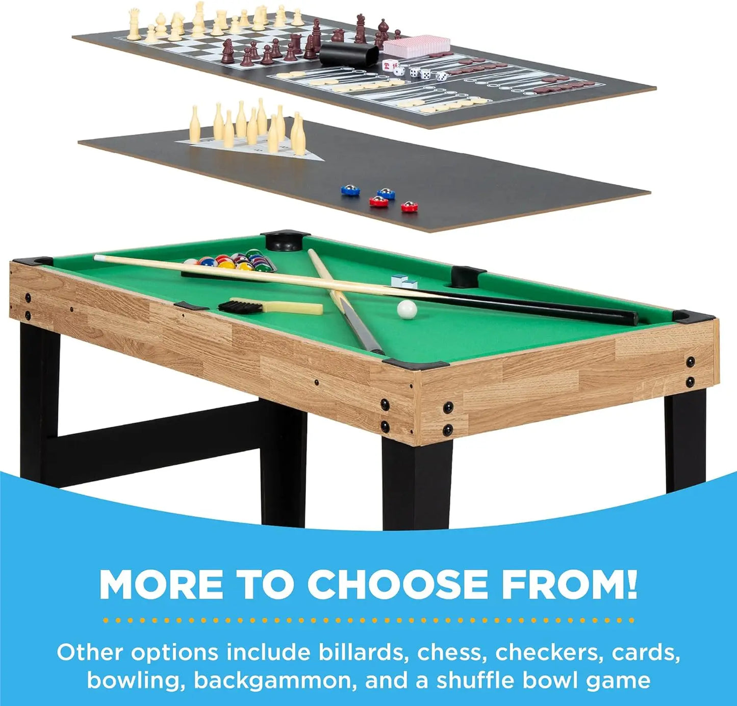 2x4ft 10-in-1 Combo Game Table Set