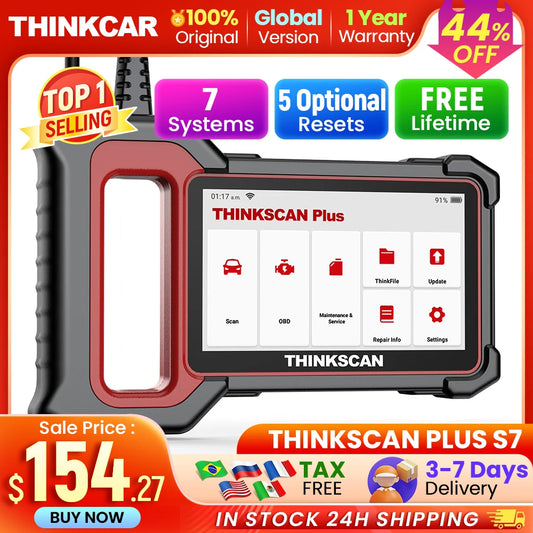 THINKCAR Thinkscan Plus S7 S6 S4 Obd2 Scanner Car Diagnostic Tools Automotivo Scanner Auto Diagnosis Tool Code Reader 28 Resets