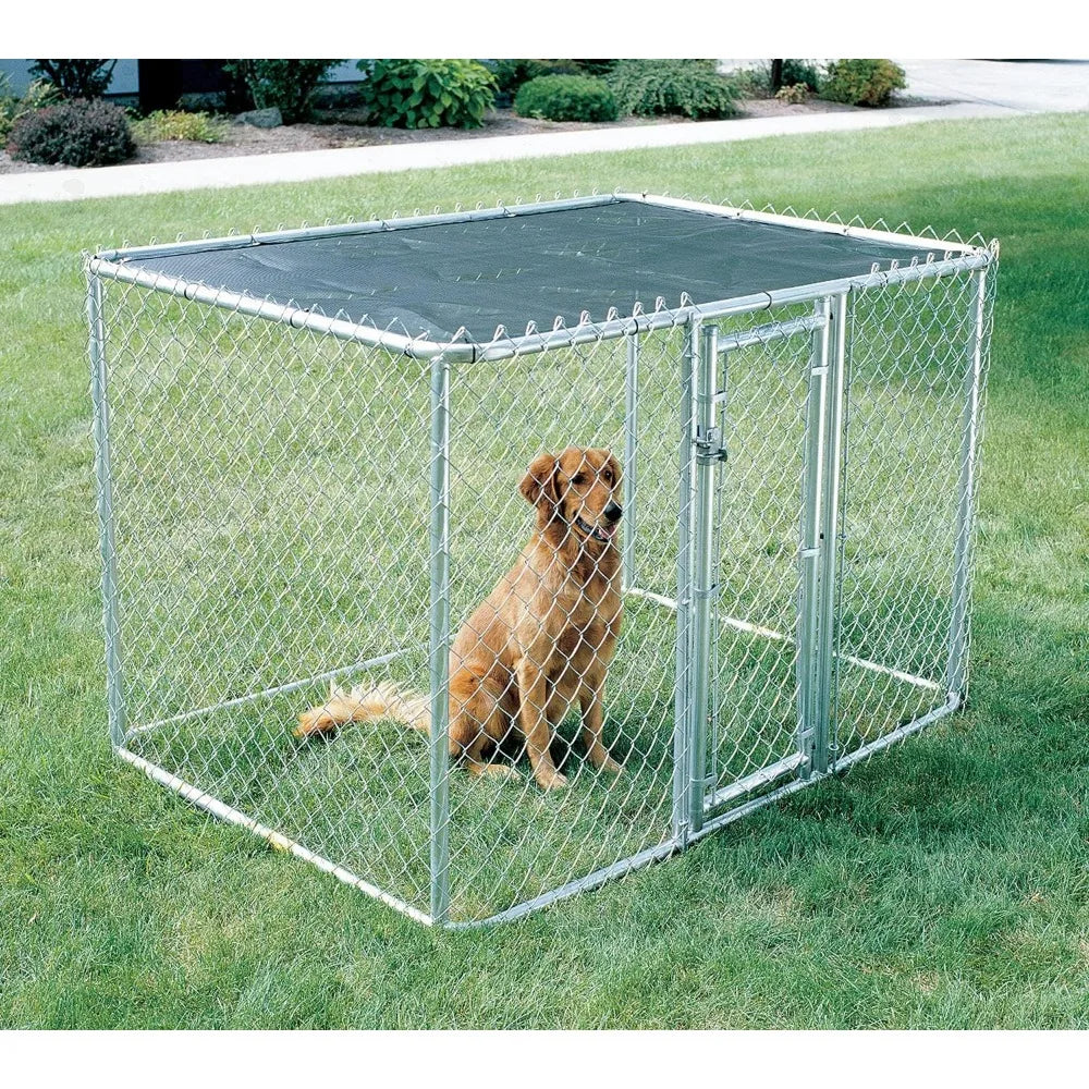 Chain Link Portable Kennel With a Sunscreen Dog Enclosure 6 By 4 By 4-Feet Freight Free Pet Fence