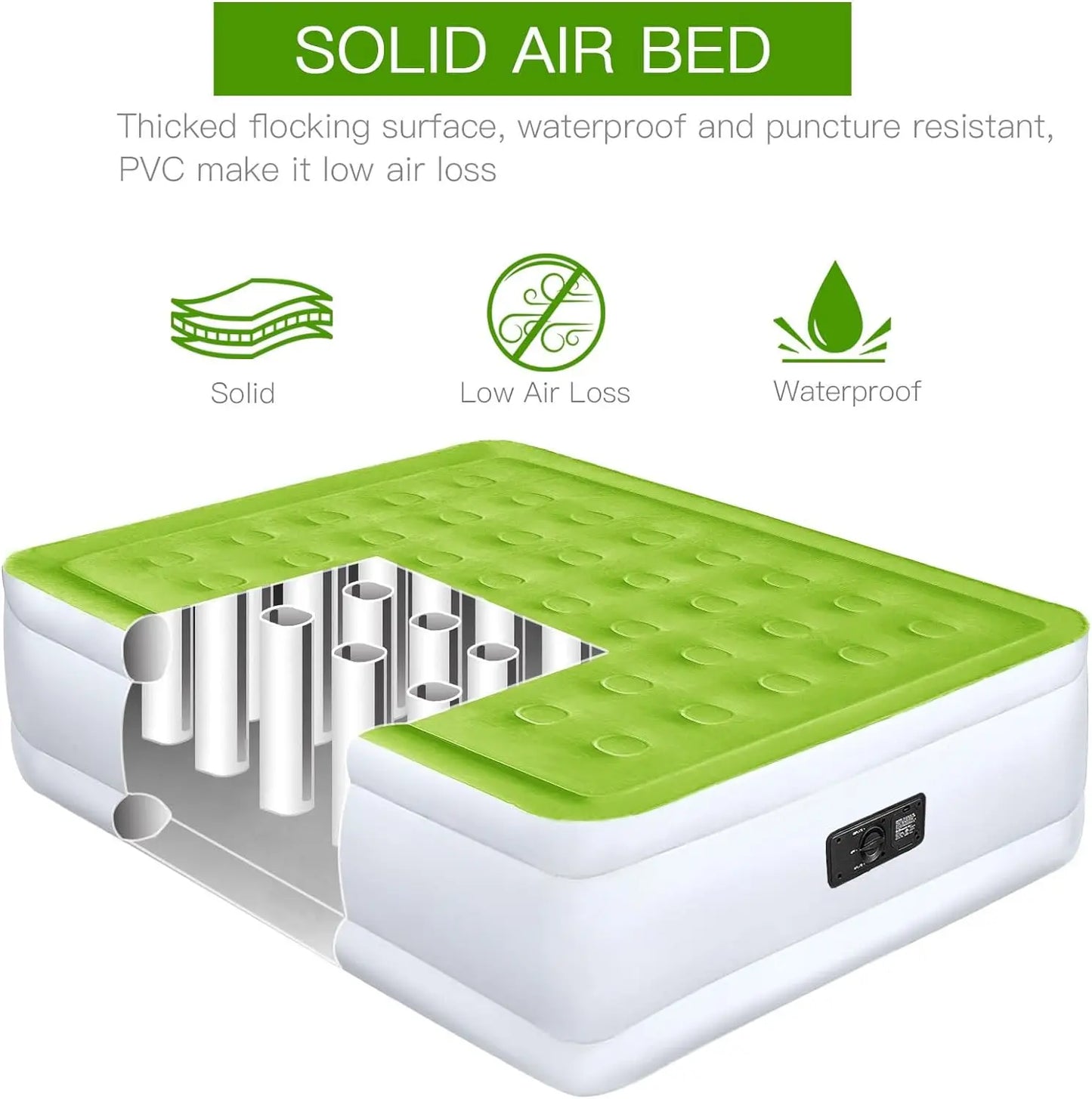 YENING Full Size Air Mattress with Built in Pump