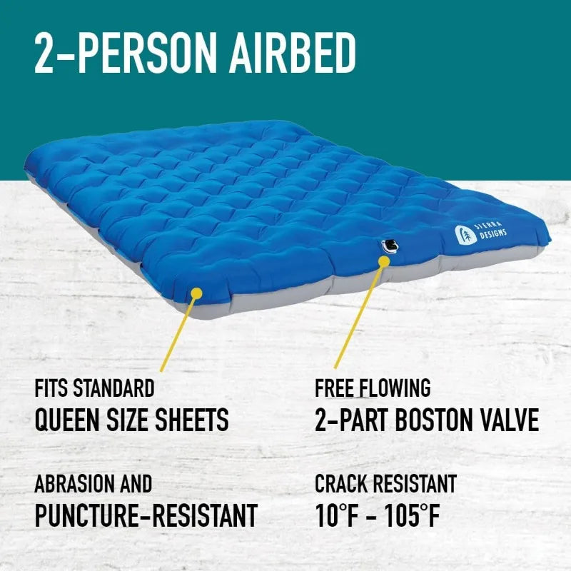 Queen Campaign Air Mattress | Air Bed for Car Camping and Travel | Full TPU Construction Means no Harmful or Toxic Materials