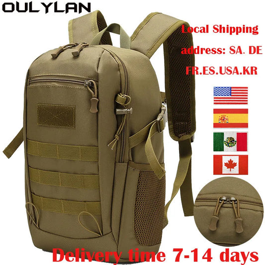 Oulylan Bylon Sturdy Small Backpack 600D Encryption Waterproof Tactical Military Rucksack