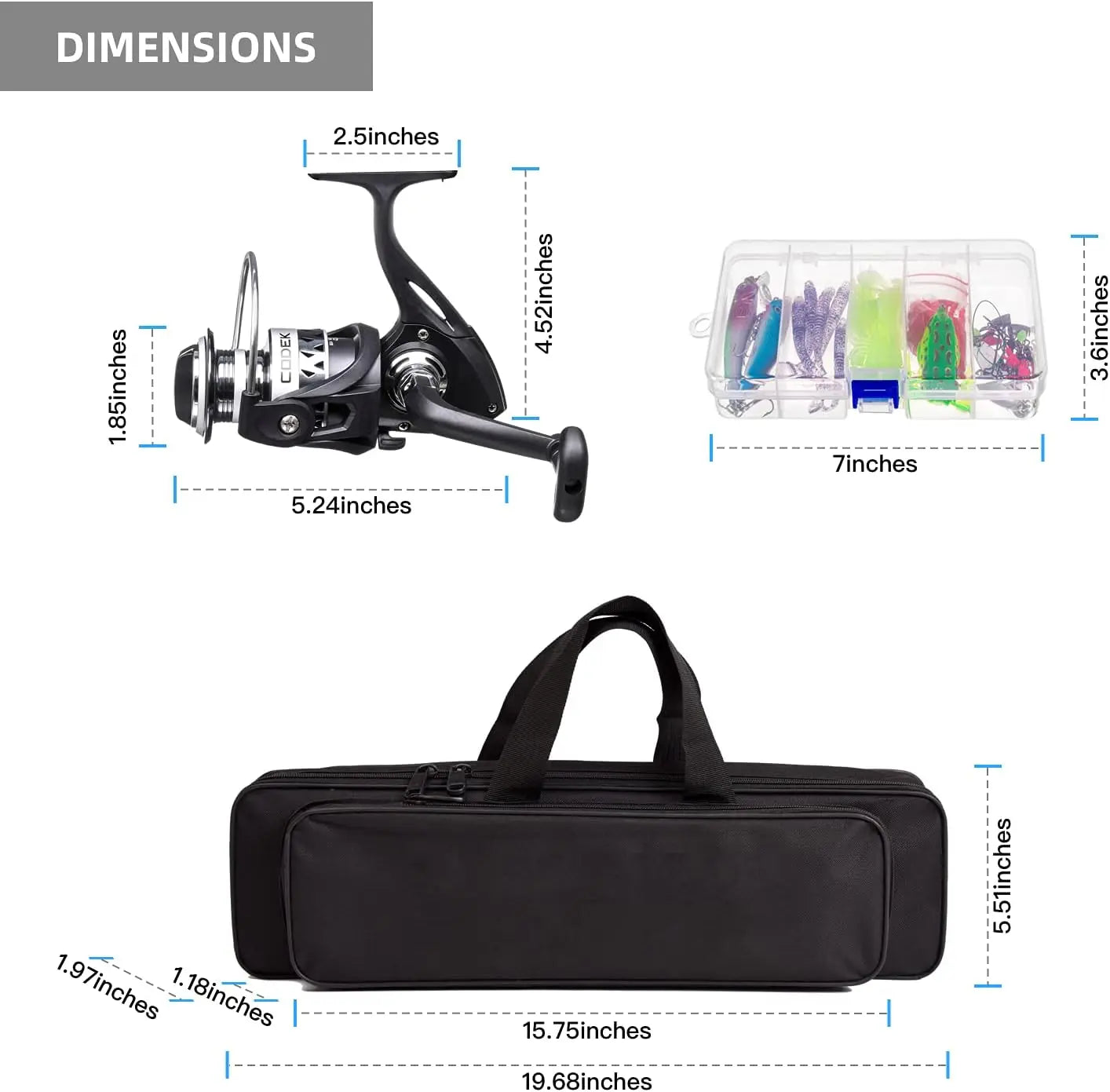 Fishing Rod Kit, Telescopic Fishing Rod and Reel Combos Full Set