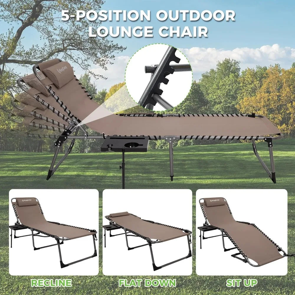 KingCamp Folding Chaise Lounge Chair