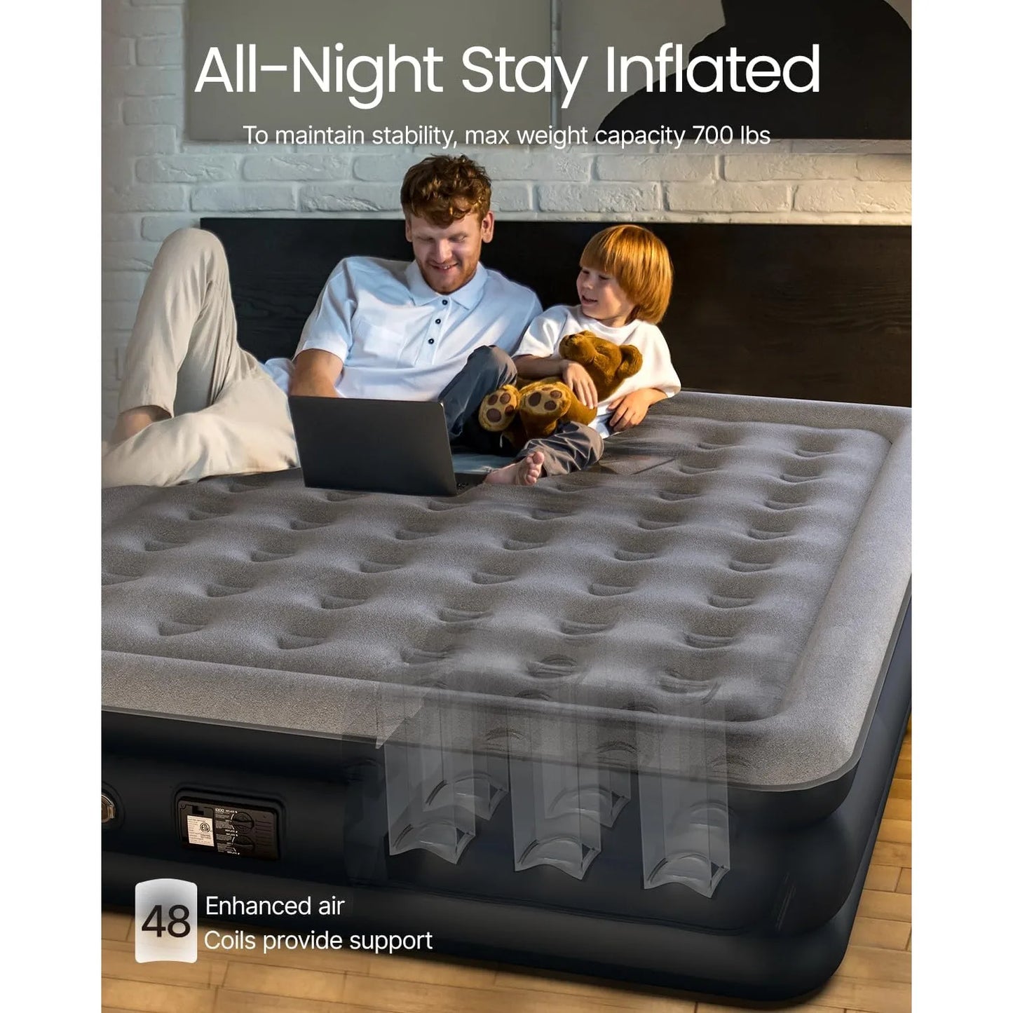 King Air Mattress with Built in Pump, Inflatable Mattress