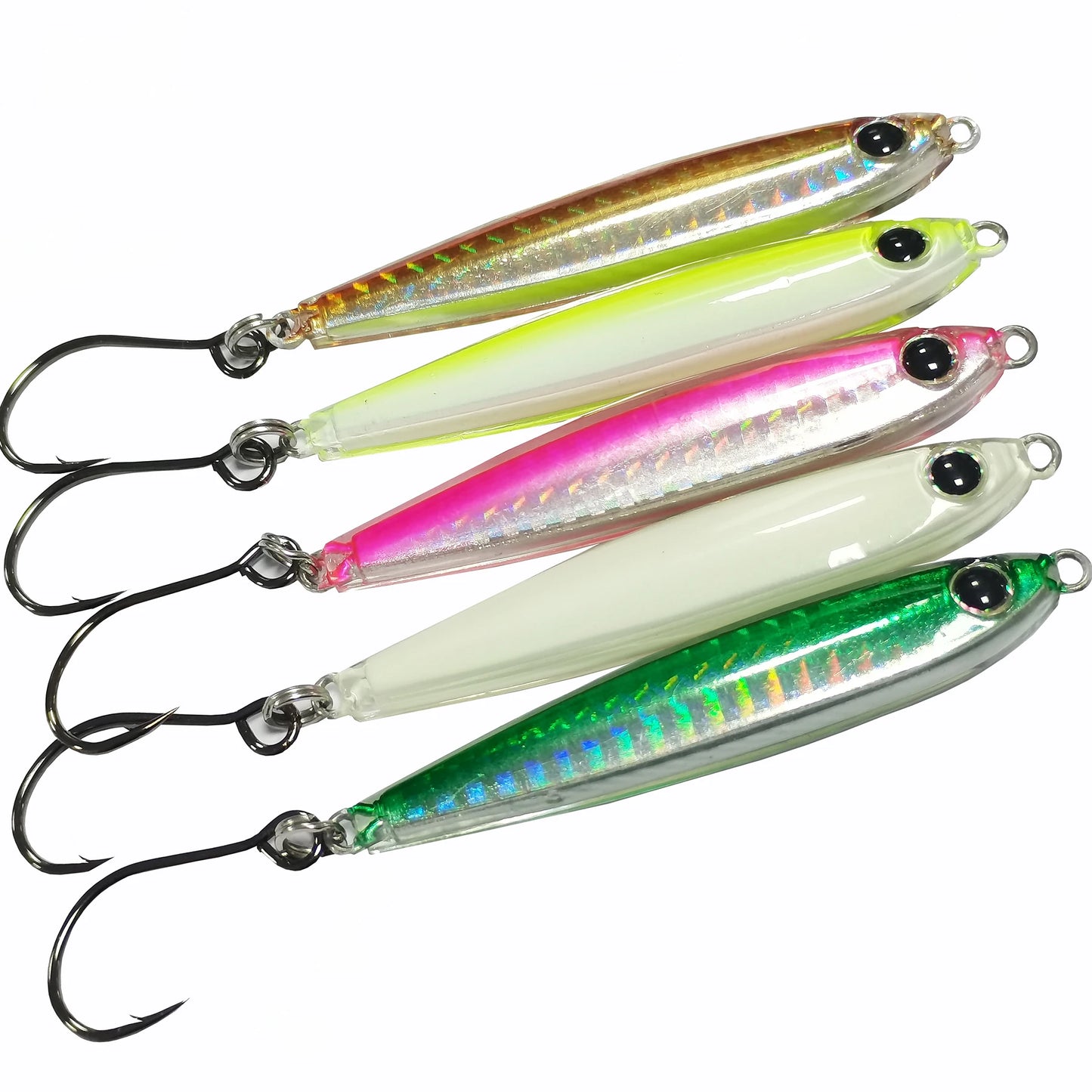 5pcs Epoxy Resin Jigs Epoxy Fishing Jig Lure  Mixed Colors