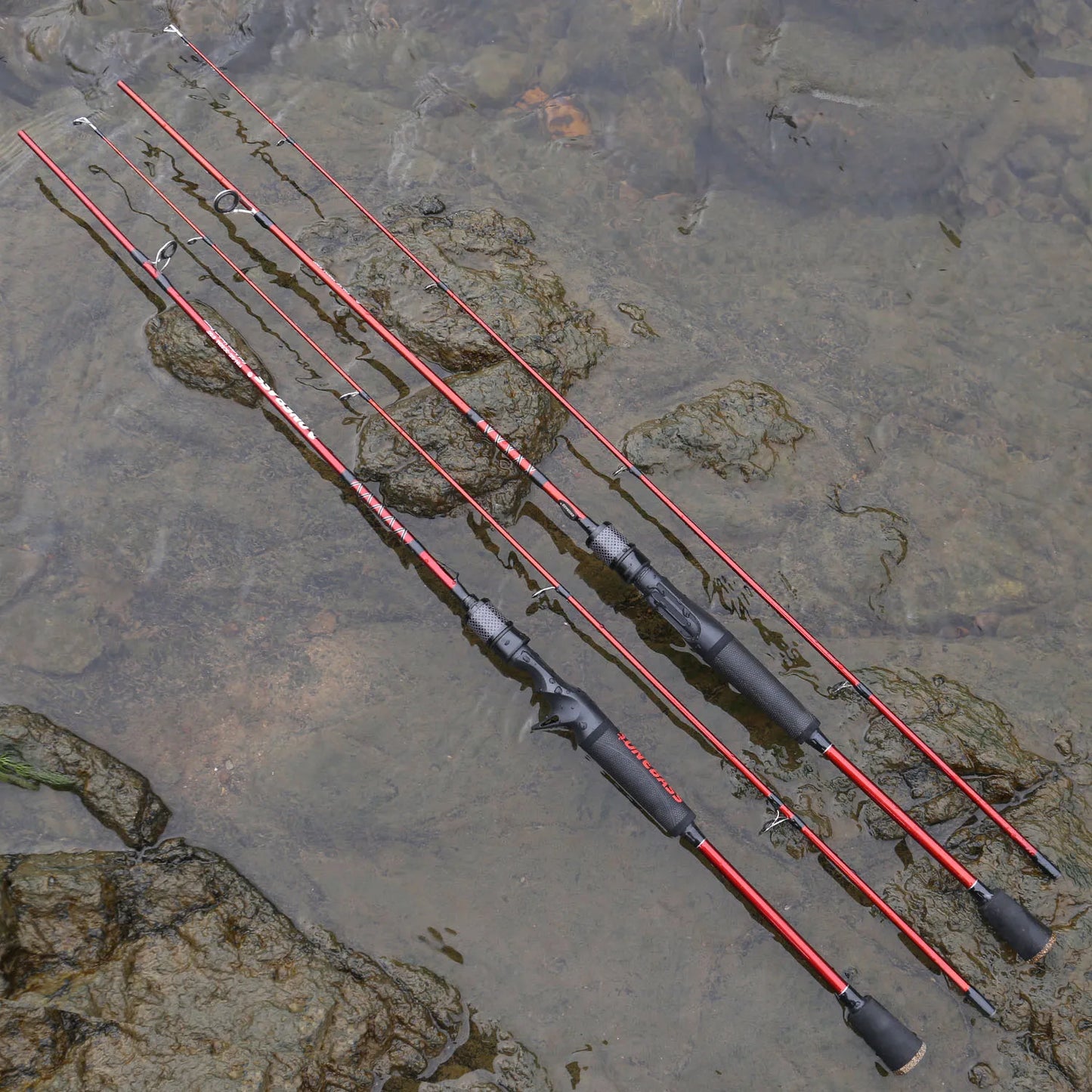 2 Sections 1.98m Fishing Rods IM7 Graphite Spinning Rod Casting Rod Strong Quality casting Rod