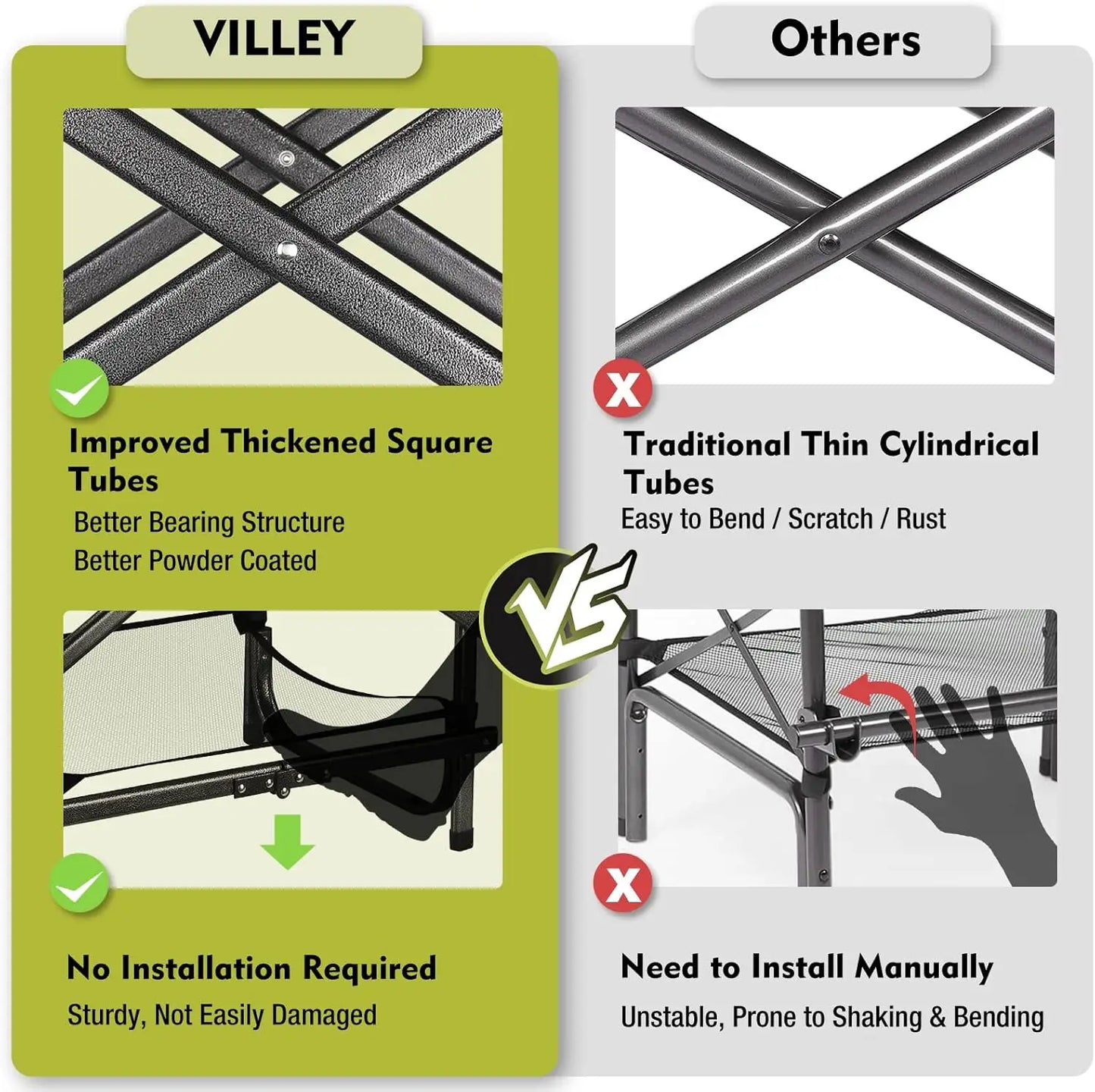 Tall Directors Chair, Folding Camping Chairs