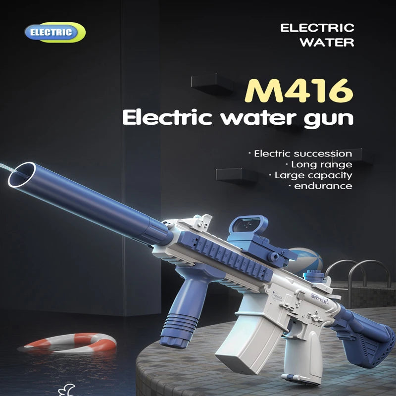 M416 Water Gun pistol 10M Long Range Portable Guns Children Summer Beach Outdoor Fight shooting Toys for Boys Kids Girls Gifts