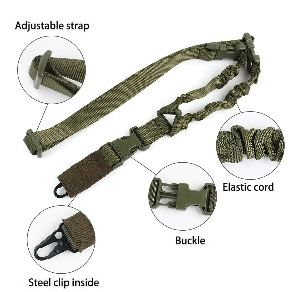 One Single Point Sling Strap Bungee Rifle Gun Sling with Shoulder Pad