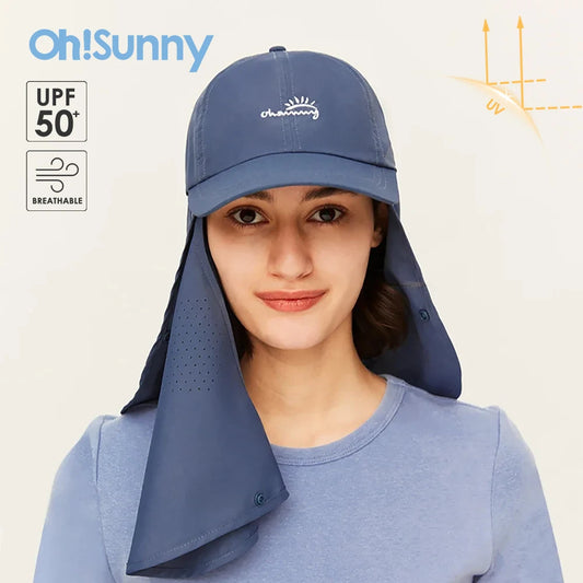 OhSunny Women Sun Shawl Eye Guard Drinkable Water Sunscreen UPF50+